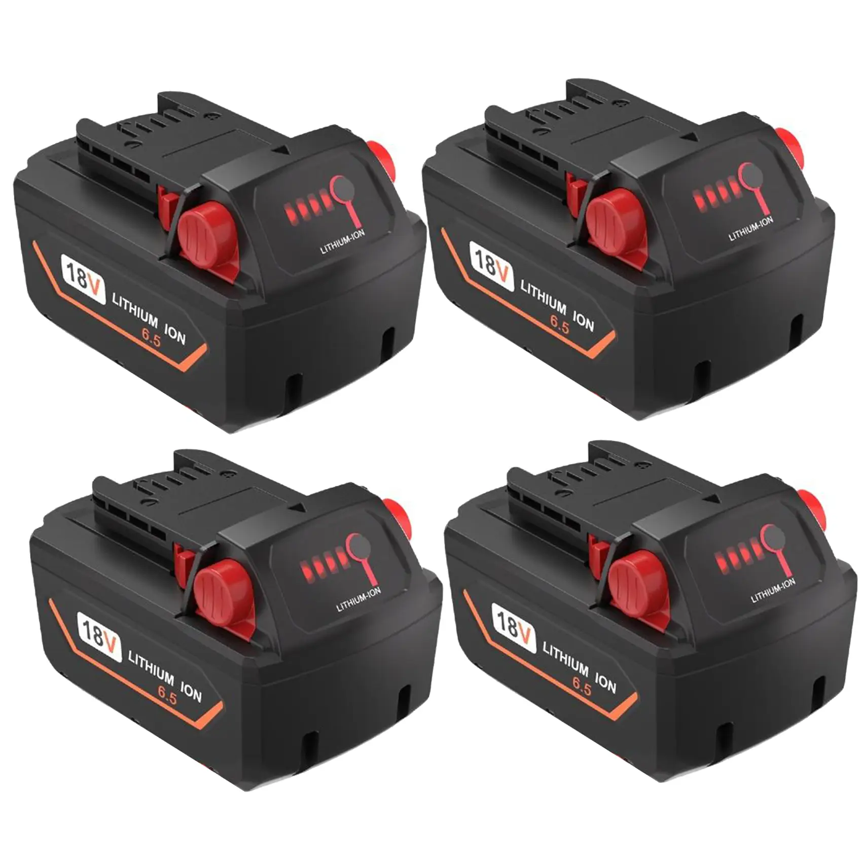4Packs 6.5Ah ΛΛI8 Replacement Battery for Milwaukee ΛΛI8 Battery, Lithium Battery Compatible with Milwaukee ΛΛI8 18V 48-11-1815, 48-11-1820, 48-11-184