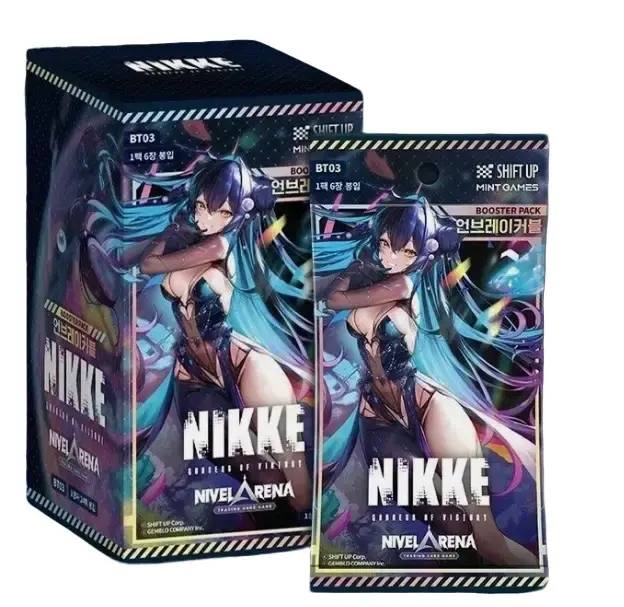 Niveal Arena TCG Korean - 1st Edition Original Game Card Set BT03 Nikke Booster Pack Standard Hobby Box