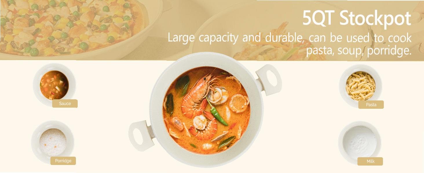 [FLASH SALE | ROVSUN ] 22 Pcs Nonstick Pots and Pans Set with Detachable Handles