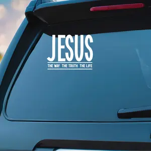 Jesus The Way ,The Truth ,The Life  Stiker ,Christian Car Decal | Inspirational Vinyl Sticker | Faith-Based Car Accessory – Ships from Miami, FL