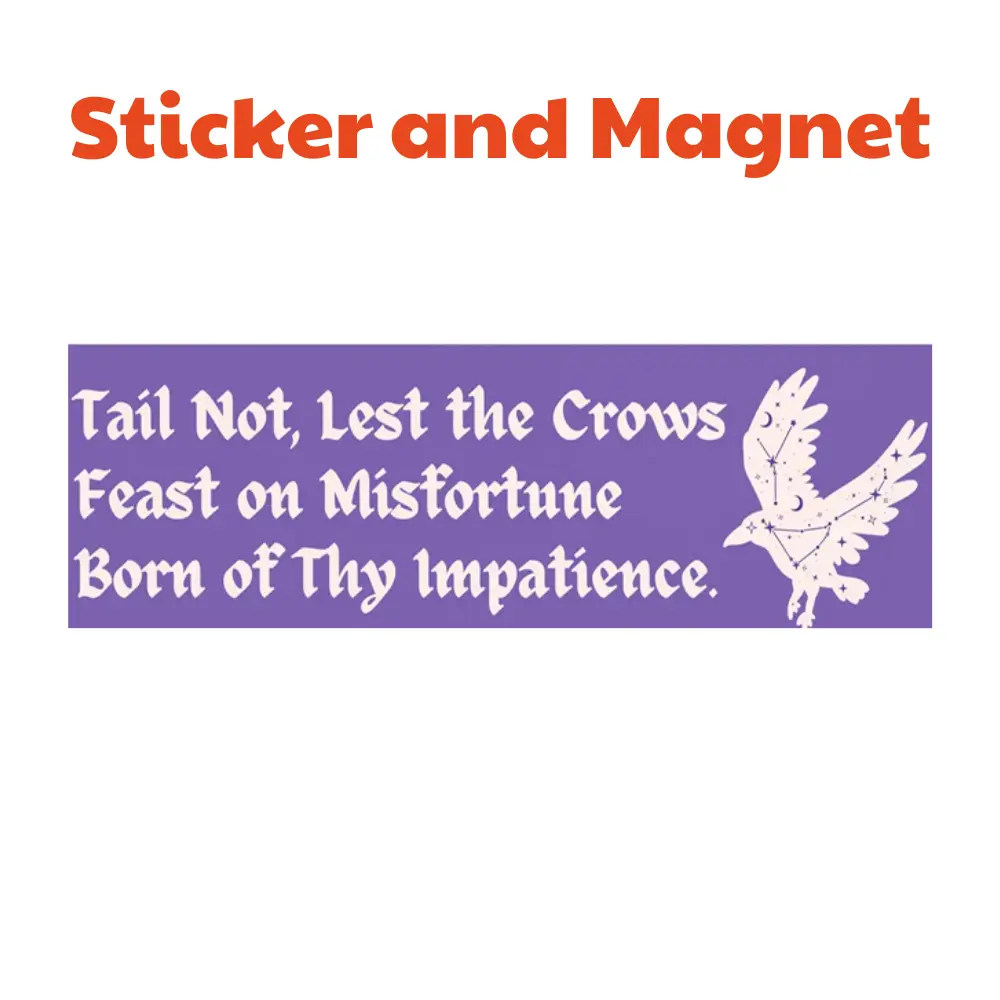 Funny Witch Bumper Stickers Unhinged Cursed Meme Car Decor Goth Crow Vinyl Dark Humor Sticker Gothic Crow Car Sticker Slow Driver Decal New Driver Magnetic Sticker Weather Resistant Outdoor Use