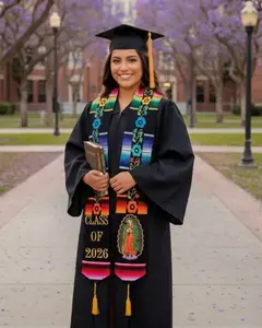 Guadalupe Graduation Stole Class of 2026 Black