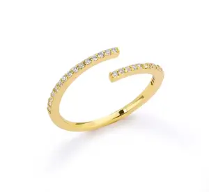 Anillos finos ajustables con circones/ Adjustable dainty rings with cubic zirconia