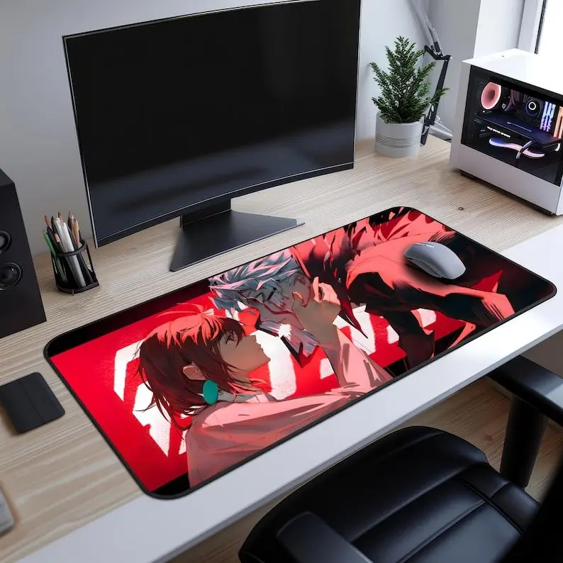 Okarun and Momo Mouse Pad, Dandadan Desk Mat, Anime Gaming Mousepad, Large Desk Mat, Japanese Art Mouse Pad, Extended Anime Mousepad