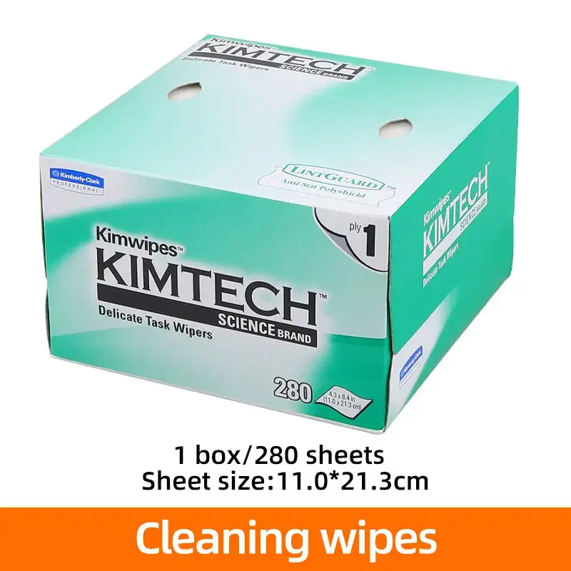 280pcs/box Optical Fiber Cleaning KIMTECH Dustfre Paper Fiber Optic Cleaning Wipes Box For Optic Fiber Cleaner