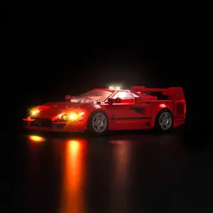 Creative LED Light Kit for Lego Speed Champions Ferrari F40 (76934) – Toy car lighting kit，Perfect Gift for Lego Fans – Birthday, Holiday Surprise