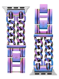 GUESS Female Iridescent Chain-Link 38-40 mm Band for Apple Watch