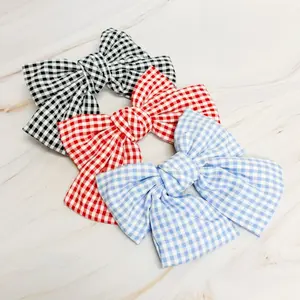 Ellison and Young Gingham Bow Pretty Bow Hair Clip