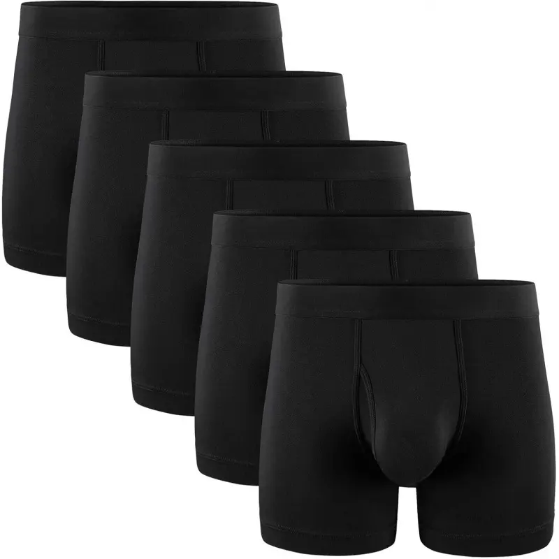 Men's Underwear Boxer Briefs Cotton Regular Long Mens Boxer Briefs Underwear Men Pack S M L XL XXL
