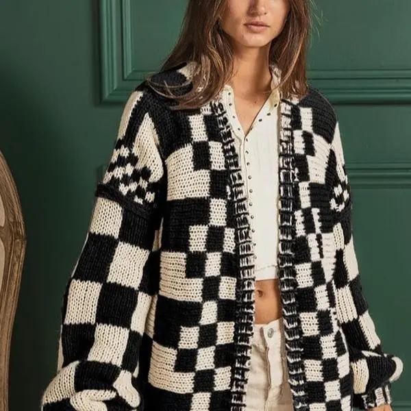 Jada checkered cardigan