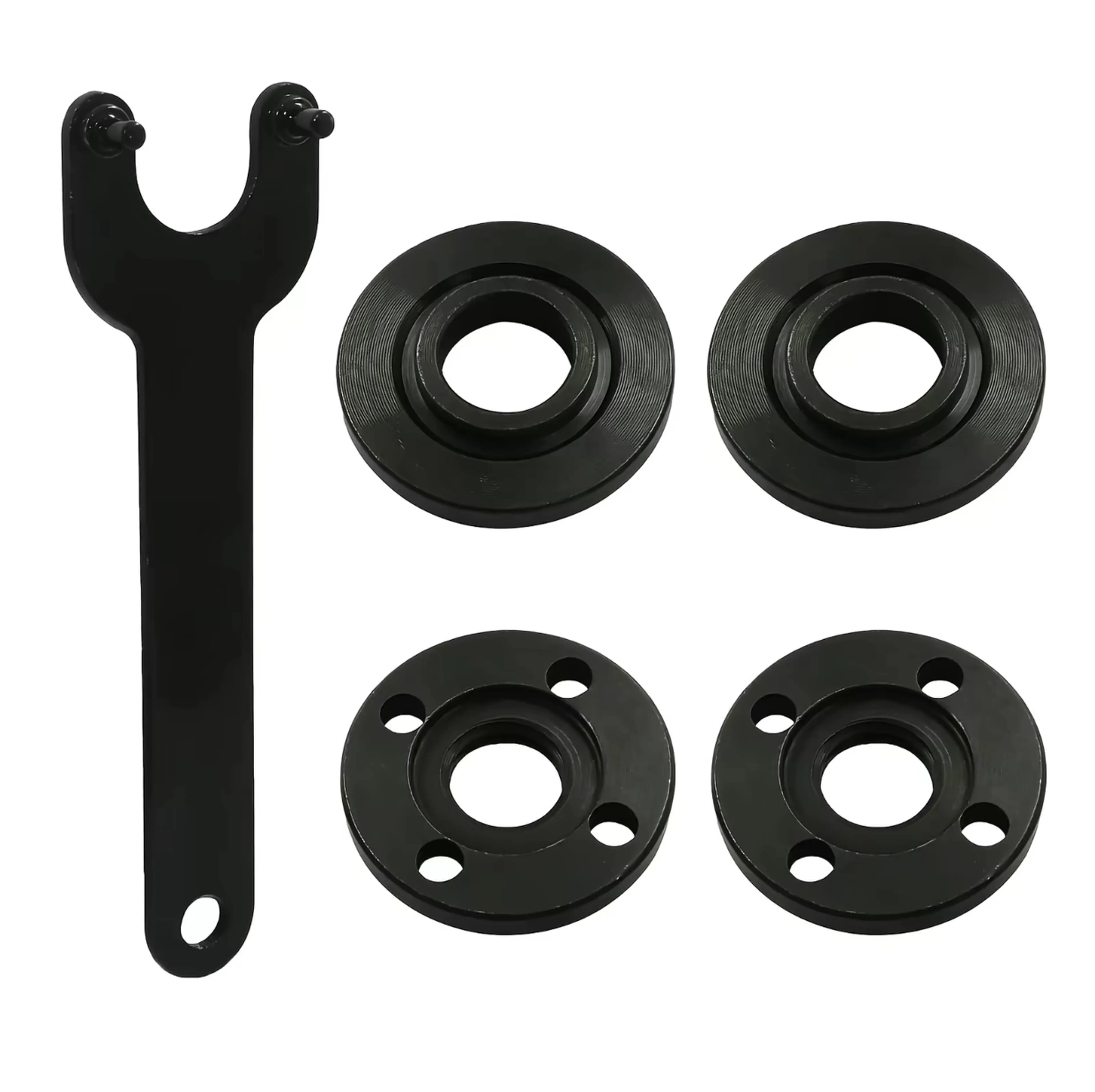 Heavy Duty M10 Angle Grinder Flange Nut Kit -Includes Inner and Outer Locking Nuts, Spanner Wrench, Fits 4-Inch 100mm Grinders, ldeal for Cutting Disc Replacement, Contractors, DIY,  Automotive Repairs
