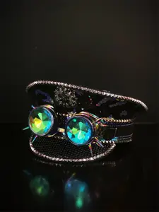 Leopard Sequin Hat - Iridescent/Black