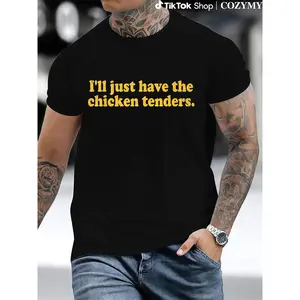 100% Cotton I'll Just Have The Chicken Tenders T-Shirt Golf Gift T-Shirt For Men and Women Street style
