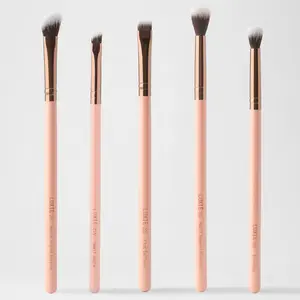 LUXIE Eye Essential Brush Set - Rose Gold, Shading, Definer, Blending Eye Brushes, High Quality
