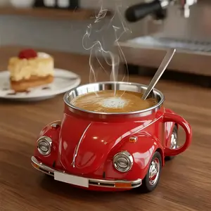 Vintage Car Coffee Cup, Stylish Drinkware, Unique Design for Car Lovers, Dual-Purpose Decor & Gift Idea, Perfect for Birthday, Christmas, Halloween