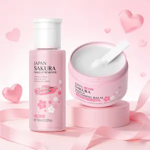 LAIKOU Sakura Cleansing Balm, Gentle Hydrating Makeup Remover for Sensitive Skin, Facial Cleansing Product for Women