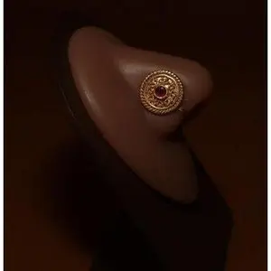 Steel Gold Sparrow Circle CLIP-ON