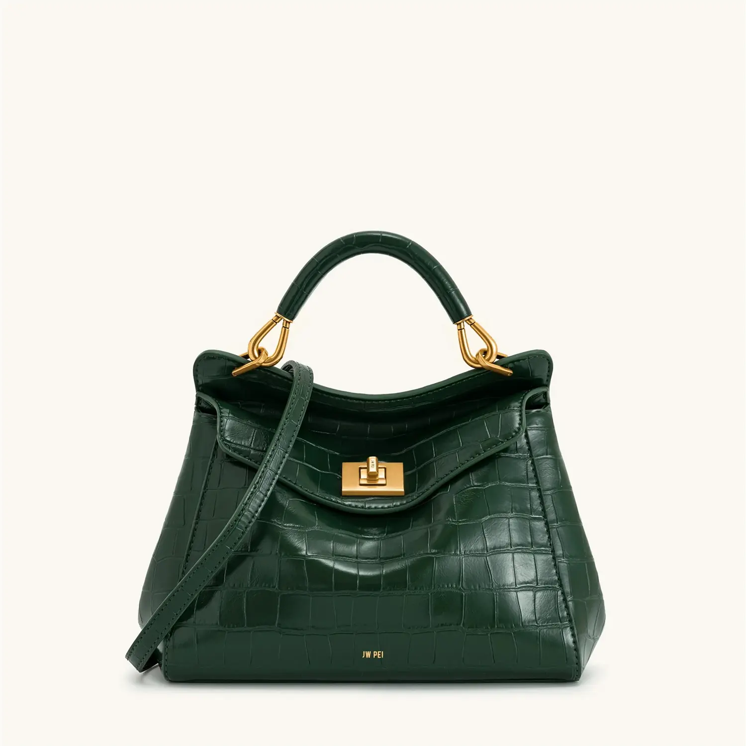Women's 3-in-1 Croc-Embossed Vegan Leather Satchel - Adjustable Chic Crossbody Purse, Durable Top Handle Office Handbag, Quiet Luxury Daily Use Bag, Adjustable Crossbody Purses, Chic Crossbody Bag