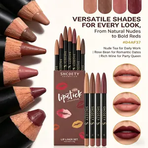 12pcs Lip Liner Pencil Set - Only $7.99- Full Color Variety Matte Lip Liners - Long Lasting & Waterproof - High Pigment Makeup Kit for Daily Use