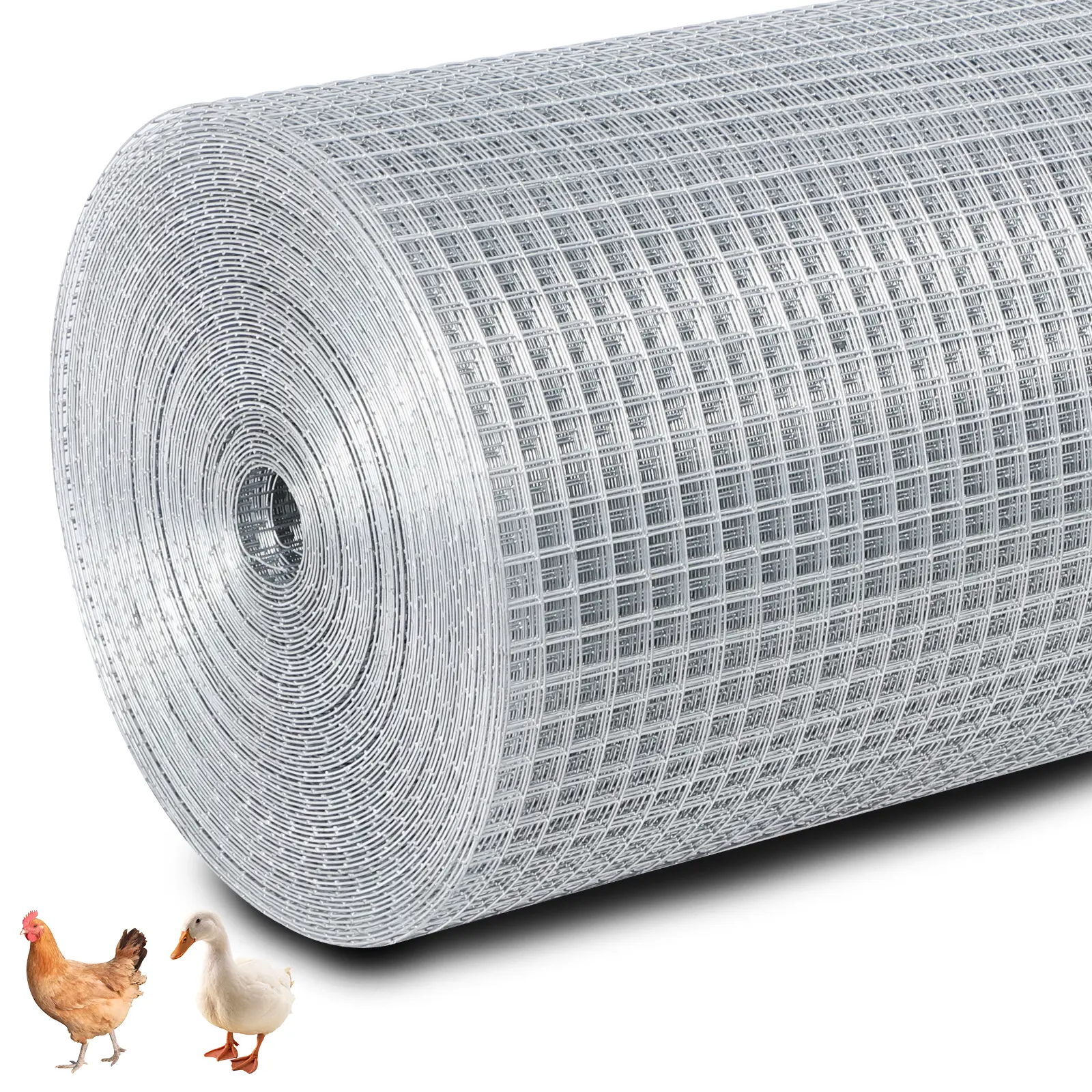 Hardware Cloth 24inx50ft 1/2 inch 19 Gauge Rust-Resistant Mesh for Garden/Chicken Coop/Small Animal Enclosures/Rabbit Barrier/Snake Barrier/Vegetable Protection/Plant Support/Flower Bed Fencing