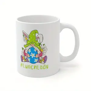 Cute Gnome Easter Day Bunny Egg Spring Mug Coffee Mug Ceramic Mug Bunny Mug