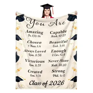 2026 Graduation Gifts For Her Him, 2026 Graduation Throw Blankets, Class Of 2026 Gifts Bulk, Senior Year 2026 Graduattion Decor, Best Gift For High School Senior Night, Soft Flannel Blanket 50"*60", Soft And Comfortable Flannel Blanket