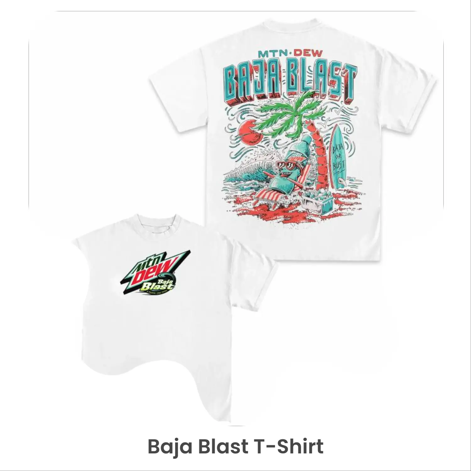 180g[100%cotton]Mountain Deew Baja Blast Chill On The Beach 2-sided T-Shirt, Us Culture Drinking Graphic Tees, Summer Outfit Ideas Womenswear Cottons Men Casual,