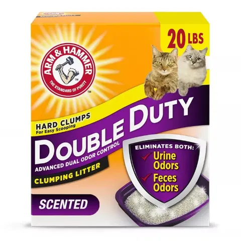 Arm & Hammer Double Duty Advanced Dual Odor Control Clumping Litter Pack Size 20lbs