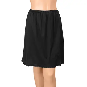 Gemsli Womens Classica Cling Free Nylon Half Slip with Tiny Lace   Best Seller