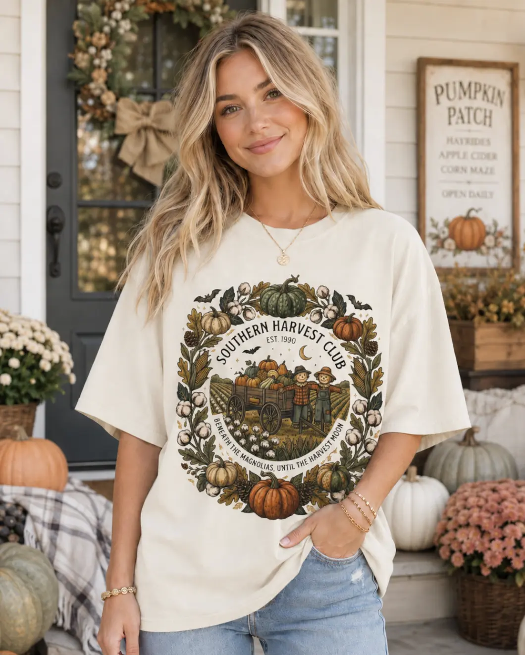 Southern Harvest Club | Fall Harvest | Tee Shirt | Pumpkins | Fall | Spooky