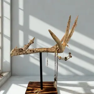 Antler Jewelry Tree - Natural Deer Antler Stand for Displaying Necklaces and Earrings - Eco-Friendly Home Decor