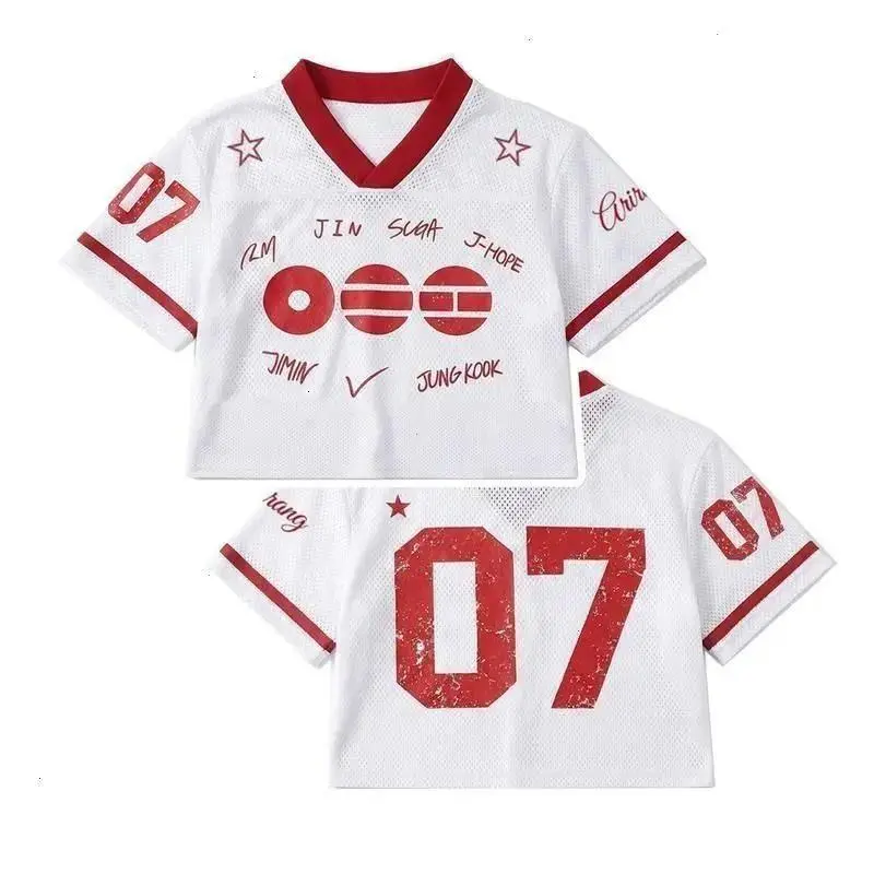 Arirang 2026 Crop Jersey for Women, Mesh JungK00k World Tour Be