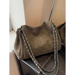 Retro Frosted One-shoulder Underarm Bag, Casual One-shoulder Crossbody Bag, Simple Chain Messenger Bag, Handbag Shoulder Purse, Suitable for Daily Matching, Commuting