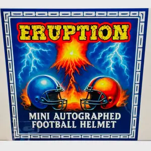 ERUPTION MINI HELMET BREAK! One Mini Autographed Football Helmet per Box. One box per break.
