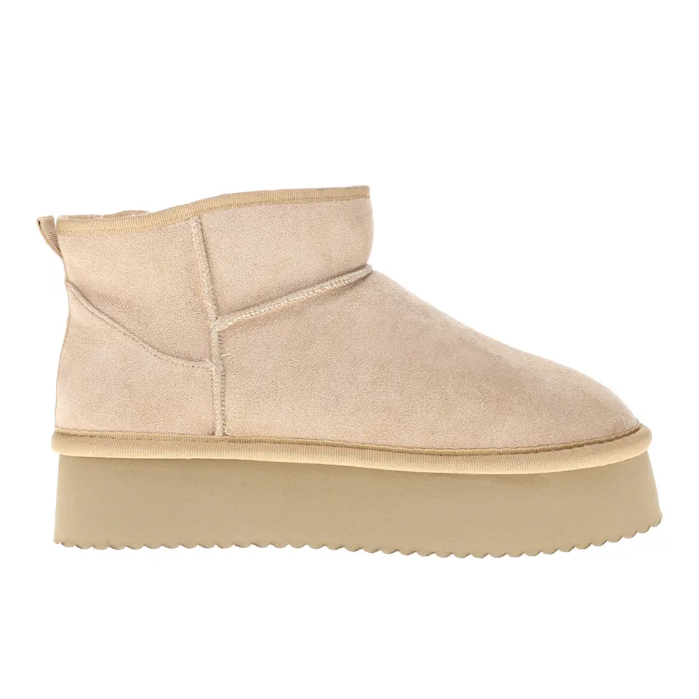 Corkys Womens Room Service Pull On Platform Round Toe Casual Boots Ankle Mid Heel 2-3" - Beige