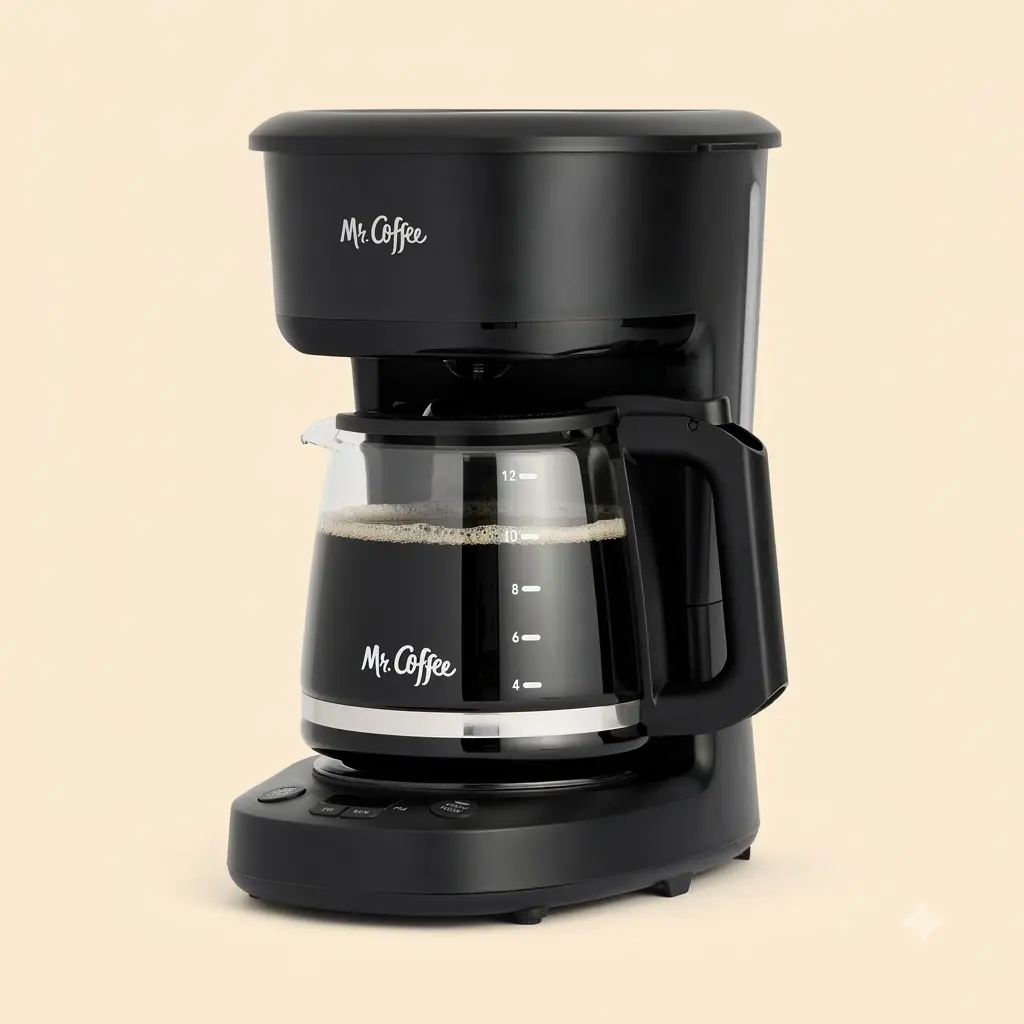 Mr. Coffee Programmable 12-Cup Coffee Maker, Black, Programmable Brew Later, Auto Pause, Dishwasher-Safe Carafe for Home Use