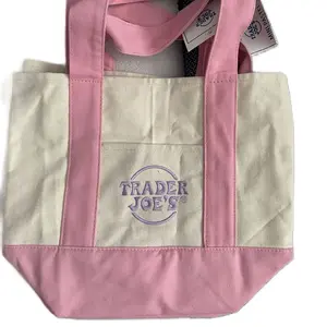 Trader Joe's Mini Tote Bag Pink Color. Eco-Friendly & Durable for Everyday Use