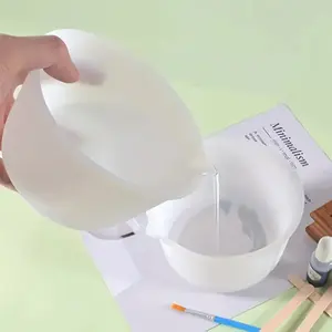 600ML Silicone Measuring Cup Non-Stick Large Bowl for Epoxy Resin, Reusable Mixing Cup Transfer Pipette Supplies Molds Jewelry Making