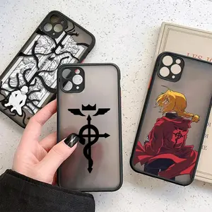 Anime Fullmetal Alchemist Protective Silicon Customized Matte Transparent Back Cover, Smartphone Casing for iPhone 17,16,15,14,13,12,11 Pro Max,X,XS Max Plus