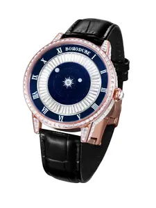 Men's Mechanical Watch with Round Analog Dial, Stainless Steel Case & Band, Casual Trendy Wristwatch, Casual Style for Spring & Fall Seasons