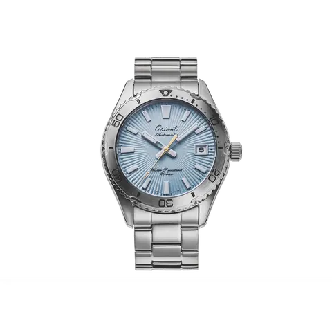 Orient 75th Anniversary Limited Edition 6000 Pieces Worldwide Unisex Automatic Date Analog Mechanical Watch - 40 mm Case, Sapphire Crystal Glass, 100M - 200M Waterproof Diver, Stainless Steel, Double Push Button Clasp, Round Dial, RA-AC0Q12L30B