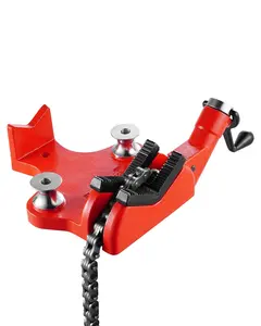 Screw Bench Chain Vise, Adjustable 1/2 To 8 Inch Capacity, Heavy Duty Chain Pipe Vise For Metalworking And Machining, Workshop Bench Clamp, Durable Steel Construction For Fabrication Projects