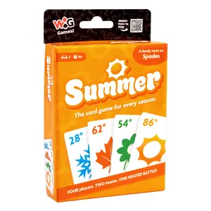 Summer – The Spades-Style 2-on-2 Card Game Where the Suits Are Seasons – Play High or Low Temperatures to Win Books – Summer Is Trump – 4 Players – Ages 10+