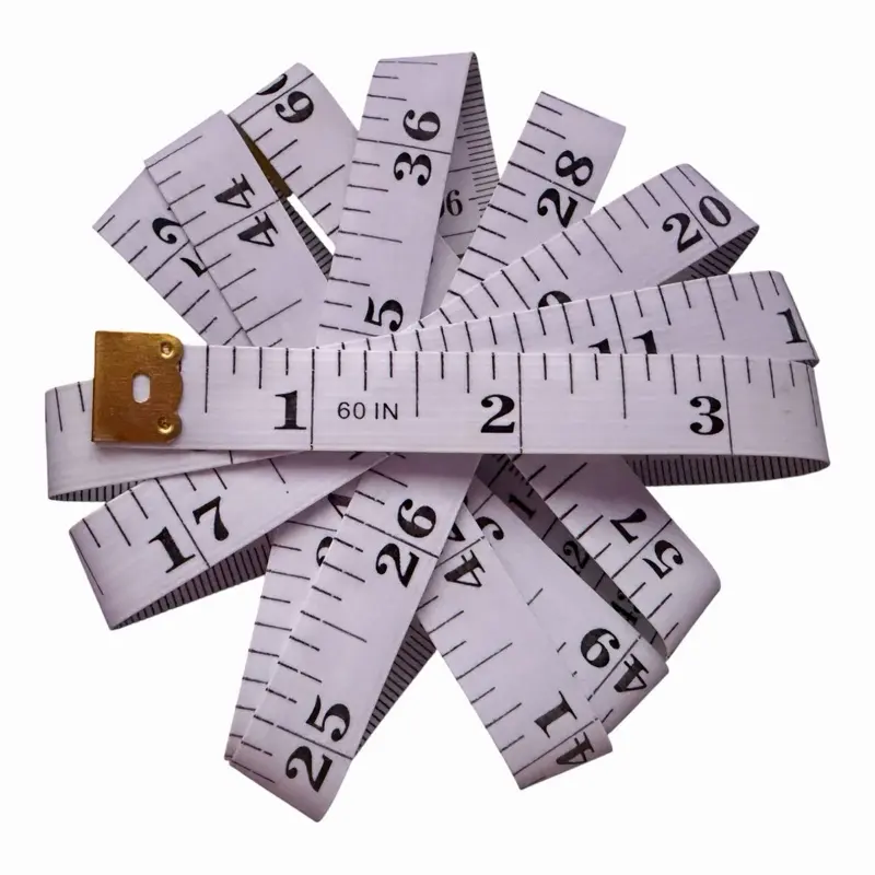 Soft Tape Measure Double Scale Body Sewing Flexible Tailor Craft Vinyl Ruler for Weight Loss Medical Body Measurement, Has Centimetre Scale on Reverse Side 60-inch