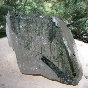 Brazilian Smoky Quartz and Blue Tourmaline Matrix Crystal