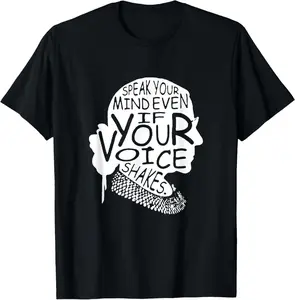 100% cotton Unisex RBG Ruth Bader Ginsburg Feminist Political Gift T-Shirt Small