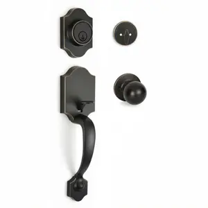Valhala Oil Rubbed Bronze Decorative Handleset with Ashland Knob