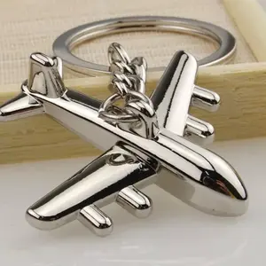 Silver Airplane Keychain - Miniature Design for Pilots, Flight Attendants & Airplane Lovers with Clip Attachment