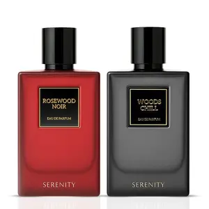 Rosewood Noir & Woods Chill Eau de Parfum Sprays 50ml (1.7 oz) by Serenity | Bold Fruits Meet Refined Citrus Woods (Bundle)