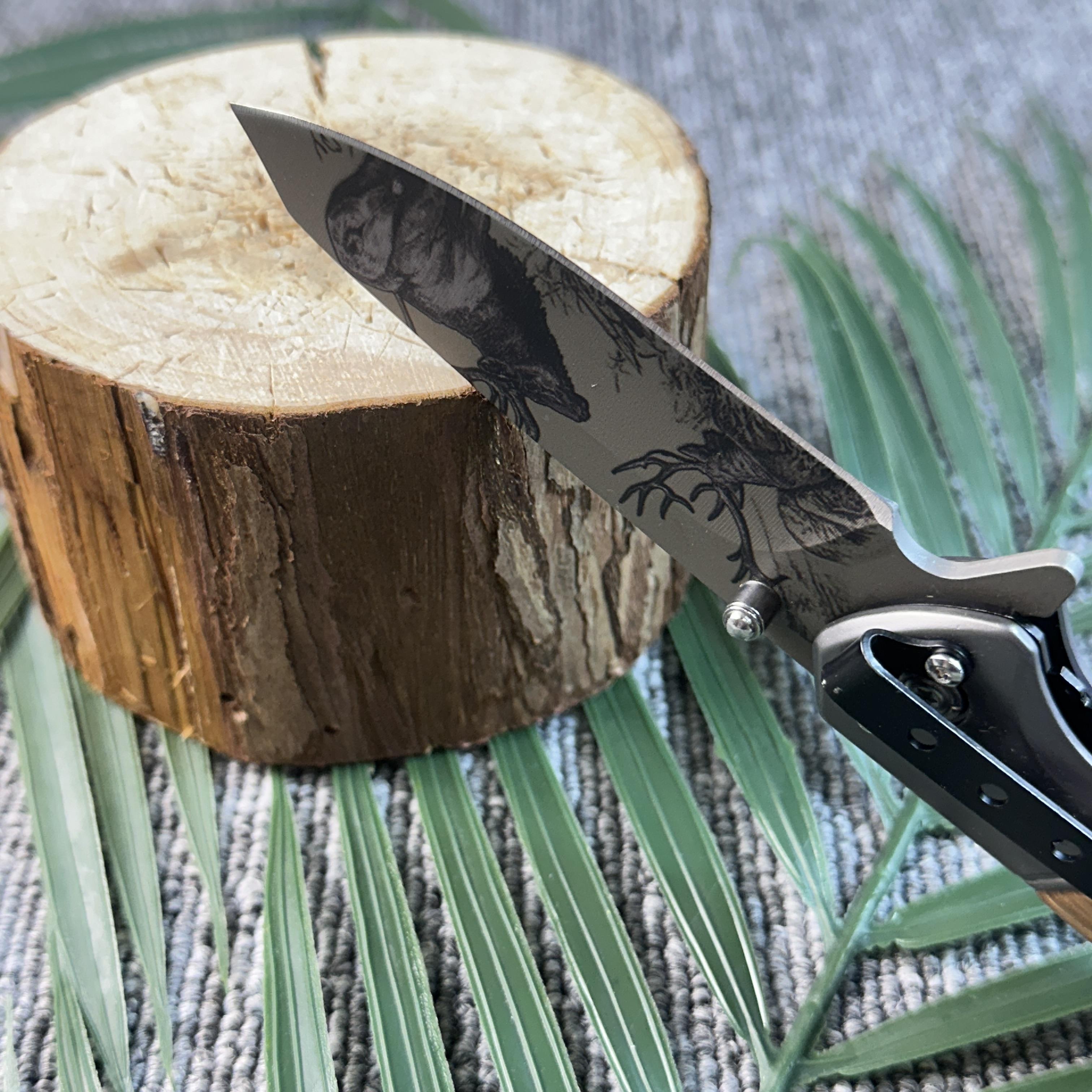 Premium Wood Handle Folding Knife High Quality Hunting EDC Tool for Outdoor Camping